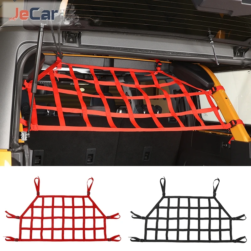 Защитная Сетка Заднего Багажника JeCar, Защитная Изоляция, Разделительная Сетка для Домашних Животных, для Ford Bronco 2021 up, 4-Дверная Грузовая Сетка Для Сидений