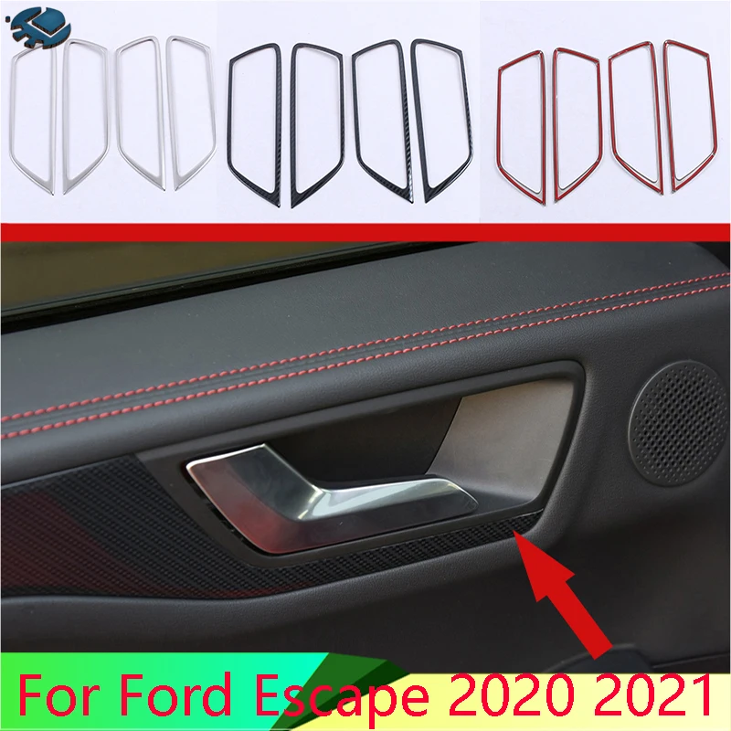 ABS Хромированная Внутренняя дверная ручка, крышка, защелка, отделка чаши, вставка, рамка, украшение для Ford Escape Kuga 2020 2021