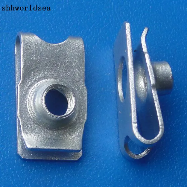 Shhworldsea 100шт Цинковый серебряный зажим для крепления гайки с пружинным листом для Toyota 90675- 5-003