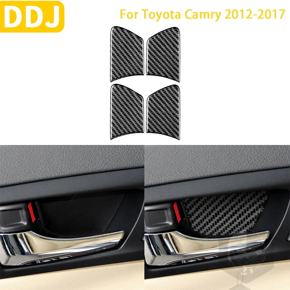 Для Toyota Camry 2012-2017 Азиатское Издание Автомобильные Аксессуары Из Углеродного Волокна Для Внутренней Отделки Дверной Чаши Наклейки