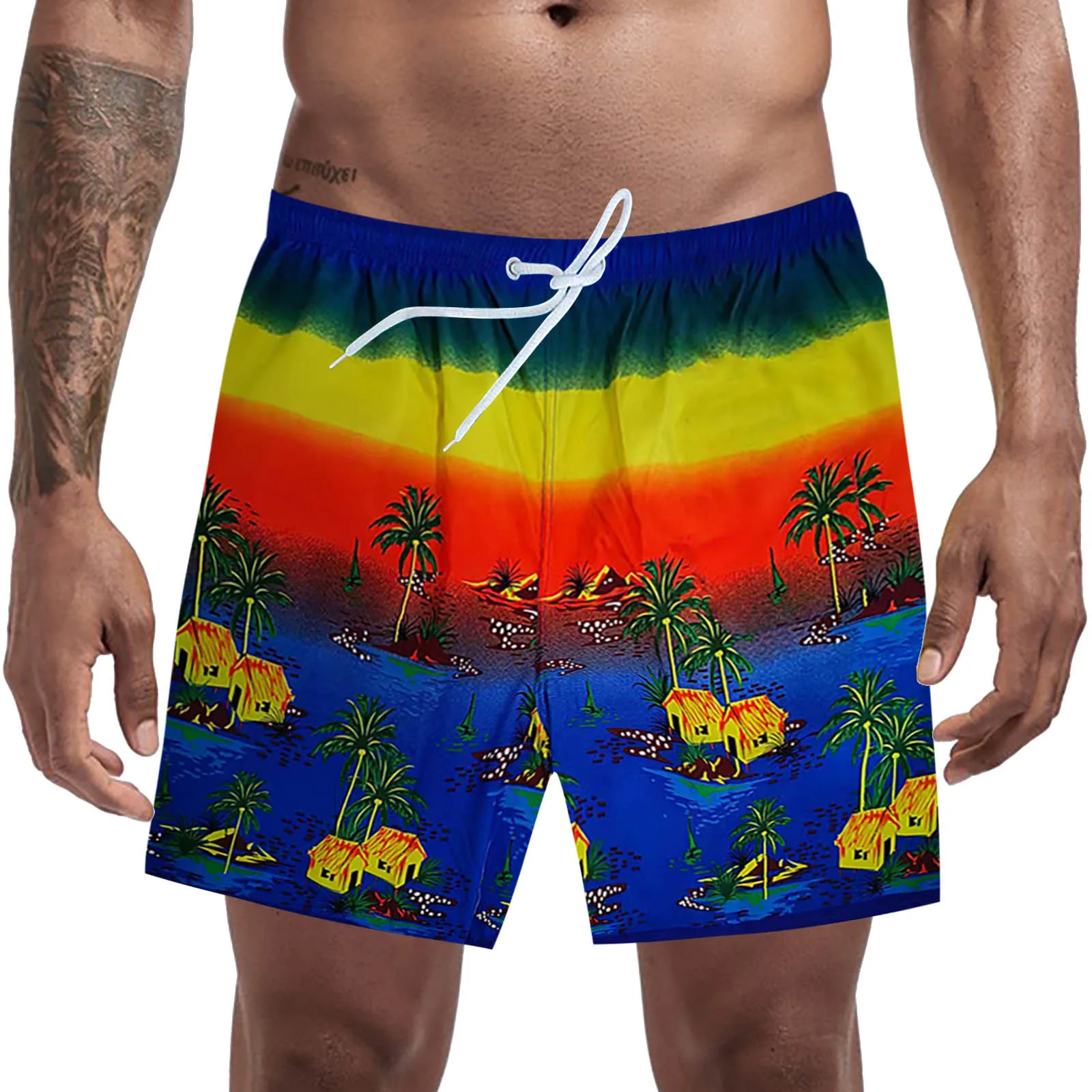 Мужские пляжные брюки, летние прохладные свободные брюки большого размера, спортивные шорты для серфинга, мужские повседневные брюки