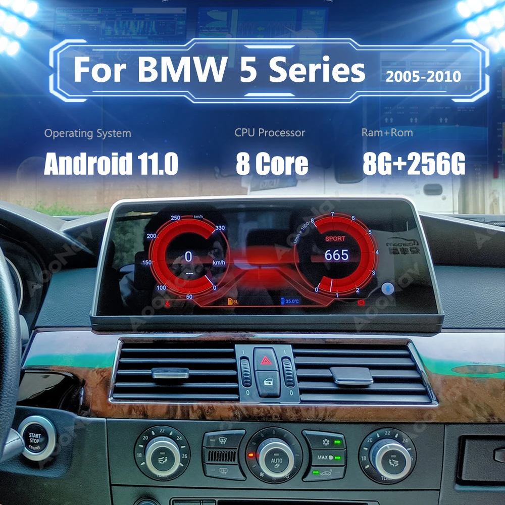 256 ГБ Snapdragon 662 Android 11,0 автомагнитола для BMW 5 серии E60 E61 2005-2010 мультимедийный плеер Android auto Google carplay