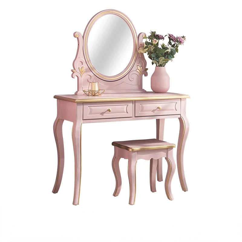 * Комбинированный шкаф для ювелирных изделий, косметический кабинет в спальне с зеркалом, табурет, комод, столик для макияжа высокого класса