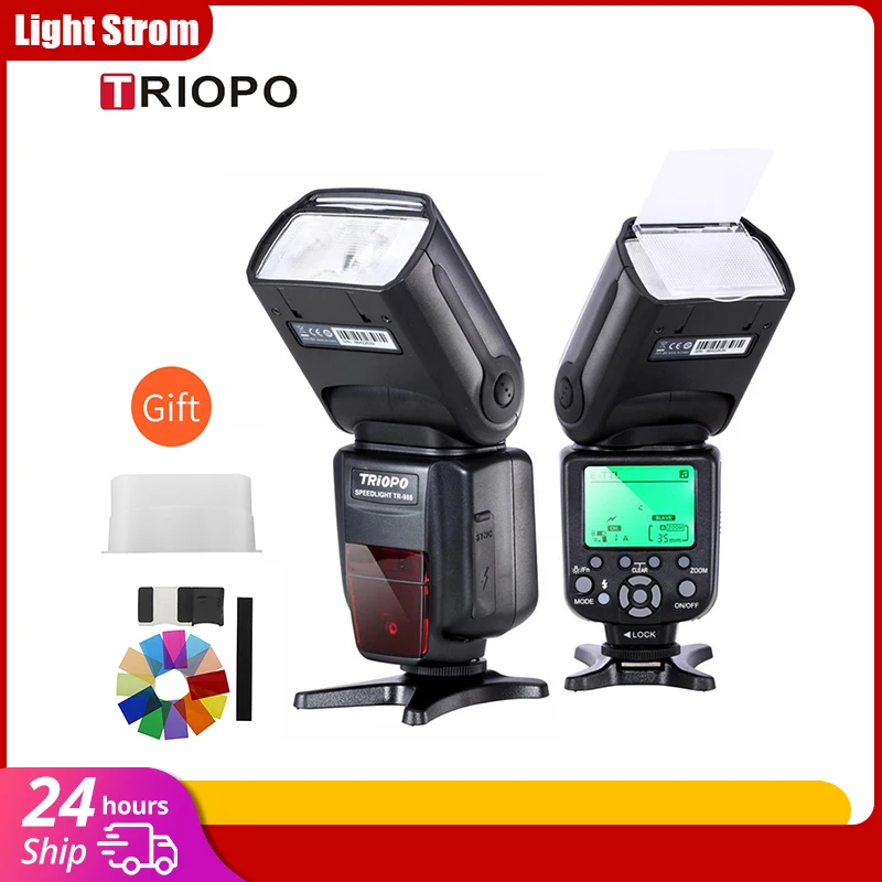 TRIOPO TR-988 TTL HSS Высокоскоростная Камера Синхронизации Вспышка Speedlite для Цифровой ЗЕРКАЛЬНОЙ камеры Canon и Nikon 6D 60D 550D 600D D800 D700