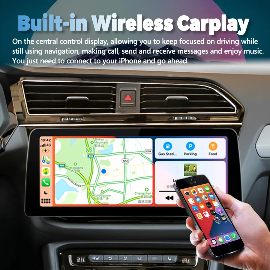 12,3-дюймовый Мультимедийный Carplay Головное Устройство 1920*720 Экран Android 12 Автомобильный Видеоплеер 2Din Радио Стерео Для VW PASSAT 2016 2017 GPS