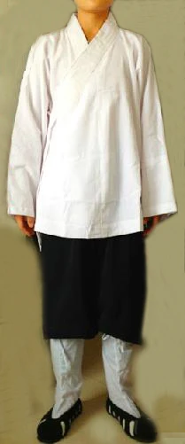 Костюмы для даосизма Даосские комплекты одежды для выступлений костюмы для боевых искусств кунг-фу, робаодежда униформа Лето и весна белый + черный