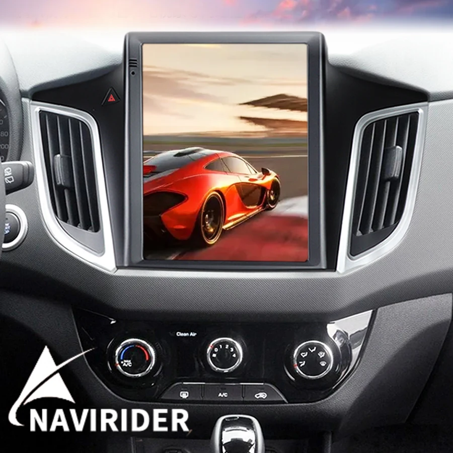 10,4-дюймовый Экран Tesla Автомобильный Мультимедийный Видеоплеер 2 Din Радио Для Hyundai Creta 2017 Android 13 GPS CARPLAY Стерео DVD Головное Устройство
