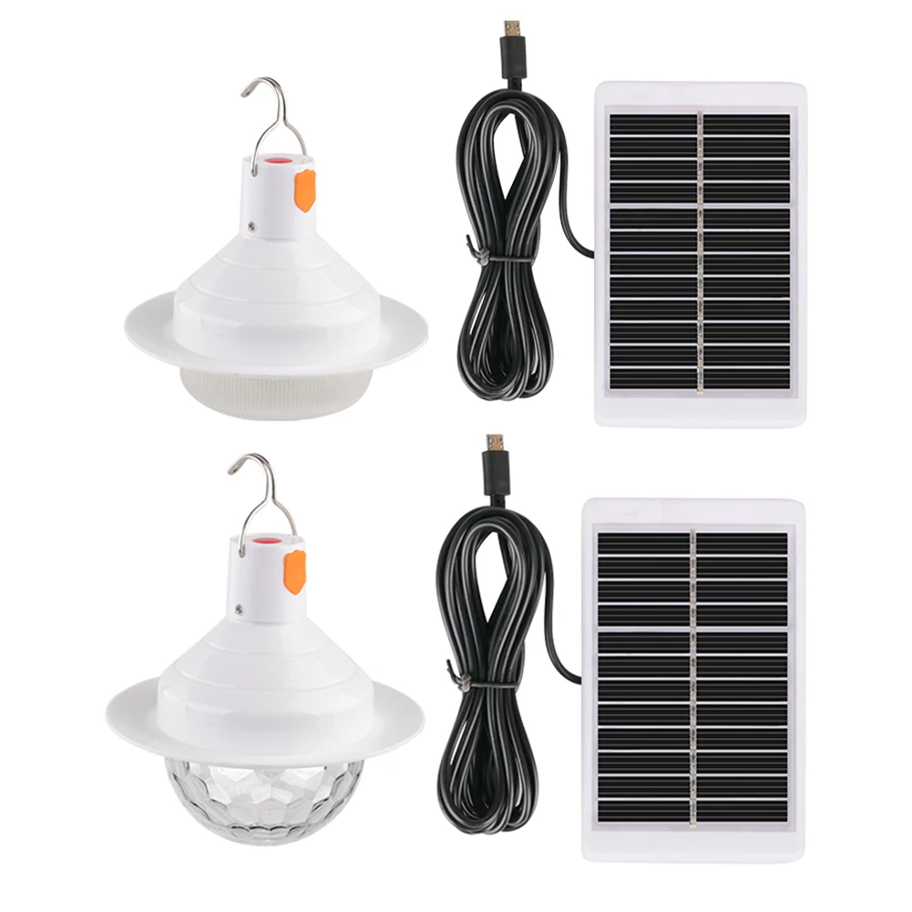 Светодиодные декоративные подвесные светильники, USB-зарядка, Солнечная лампа для кемпинга, индикатор заряда батареи с крючком, портативный для путешествий на открытом воздухе