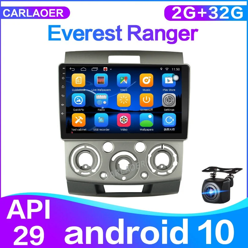 Android 10.0 Для Ford Everest Ranger 2006-2010 для mazda bt 50 Автомобильный Радио Мультимедийный Видеоплеер Навигация GPS 2 din 2G + 32G