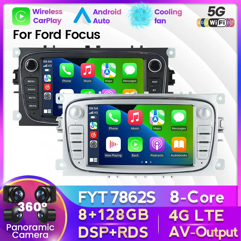 MEKEDE Android11 2G + 32G Навигация GPS Радио Для Ford Focus S-Max Mondeo 9 Galaxy C-Max DVD-плеер Wifi BT carplay 2din БЕЗ DVD
