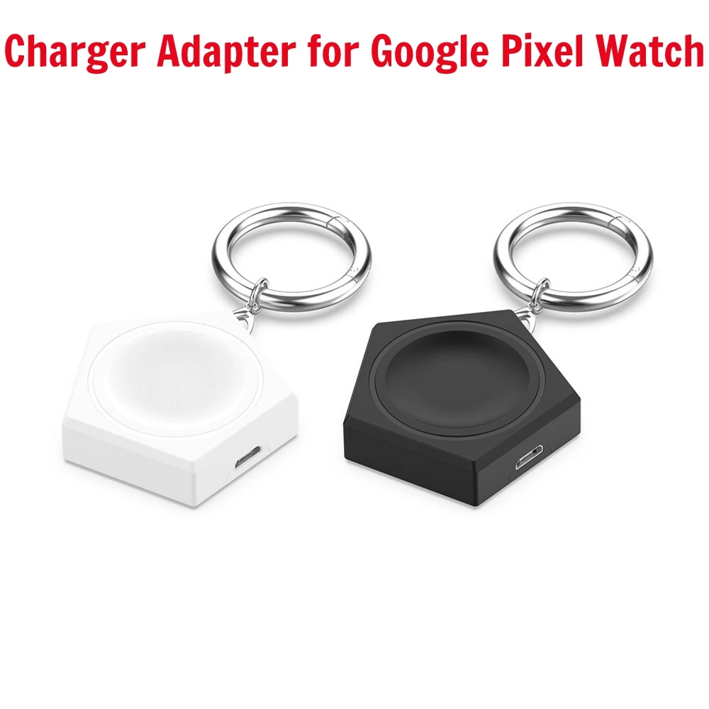 Беспроводная зарядная док-станция 5 В с брелоком для ключей для Google Pixel Watch 1000 МА Аксессуары для смарт-часов Google Pixel Watch