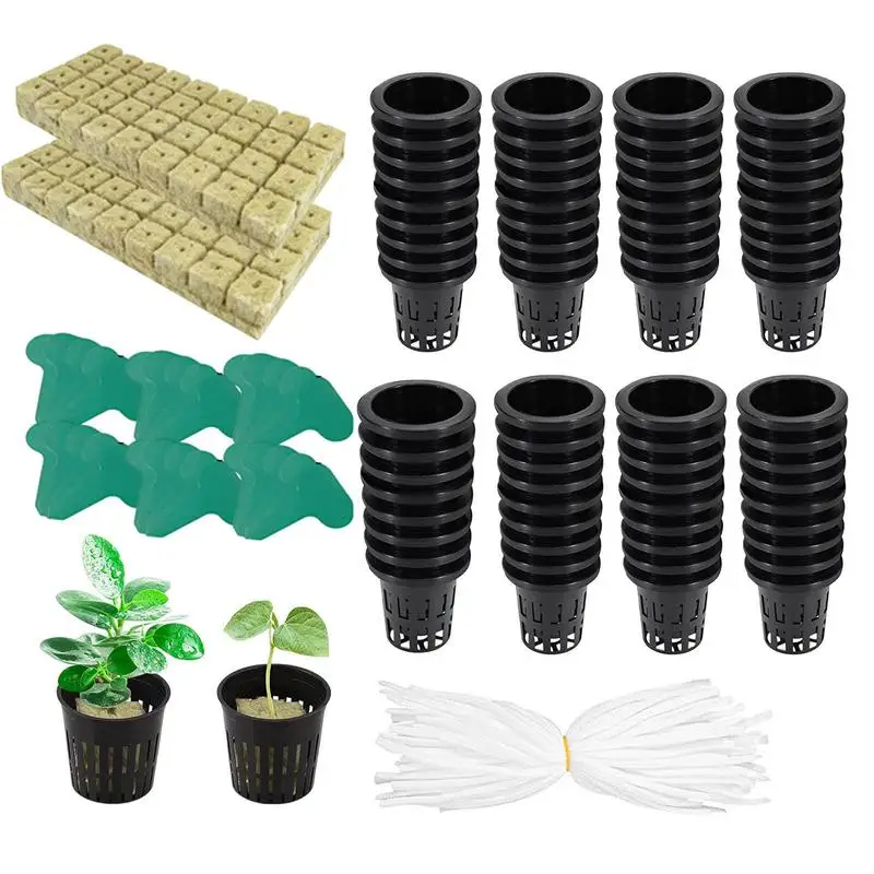 Растительные кубики из минеральной ваты, растущие кубики для посадки на гидропонике, хорошее водопоглощение, Гидропонная сетка, набор чашек для домашнего сада