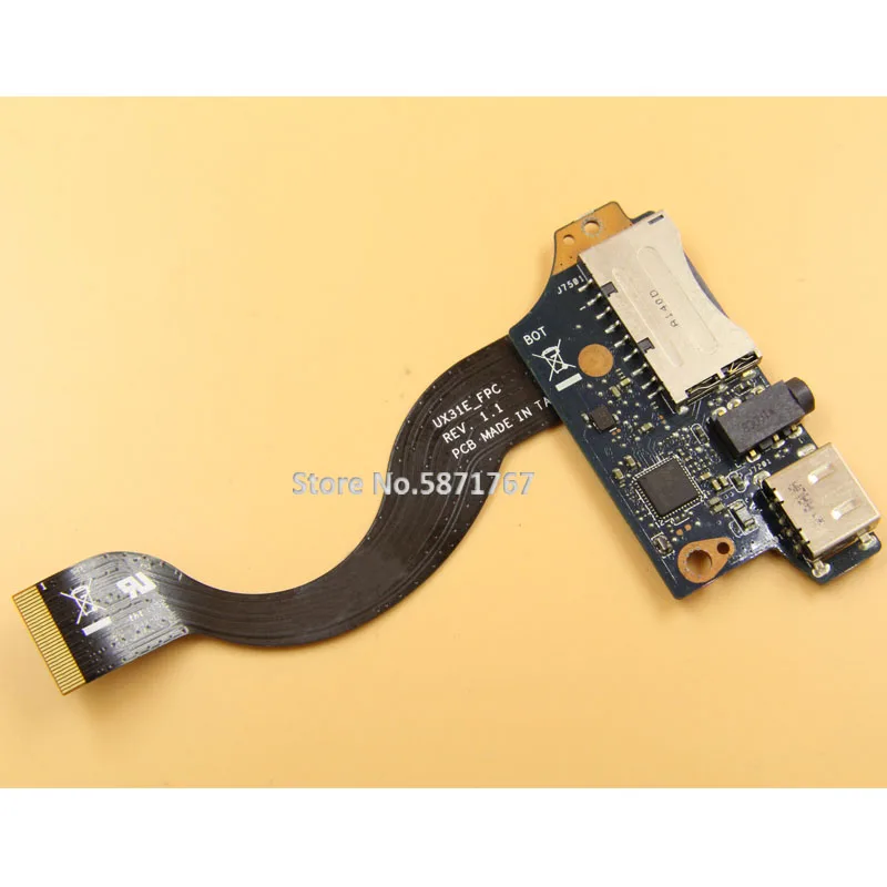 Оригинальная USB-ПЛАТА для ASUS UX31E Аудиоразъем Usb-порт Плата для чтения SD-карт с кабелем