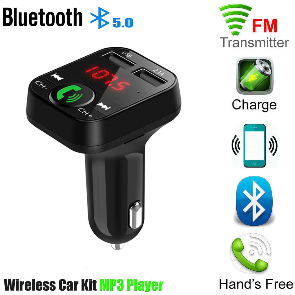 Автомобильный FM-передатчик Bluetooth 5.0 с громкой связью для автомобильных испытаний Geely Great Datsun DOT3/DOT4 с 5 светодиодами