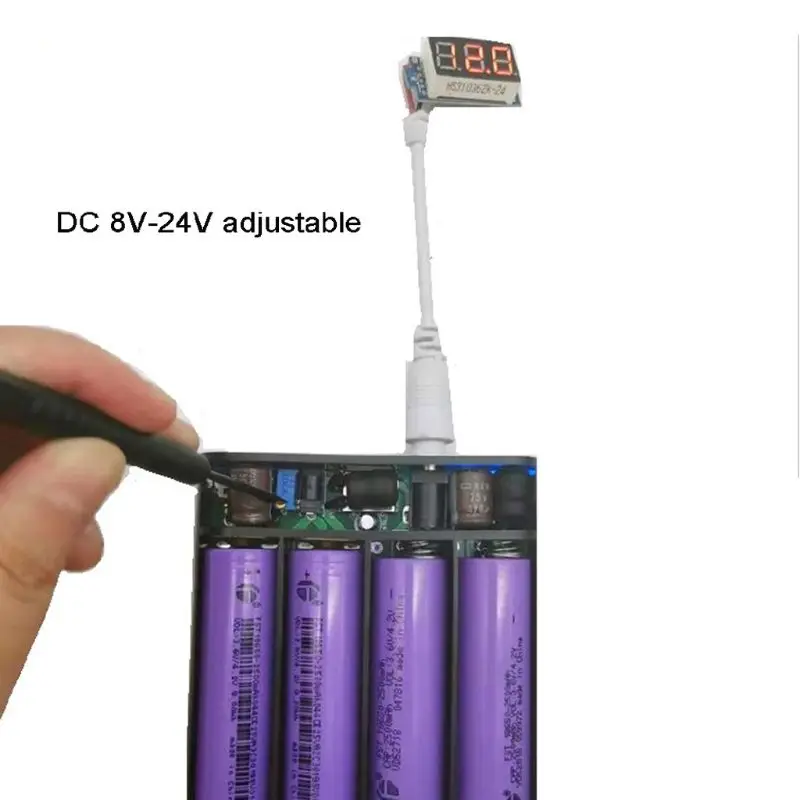 USB DC 8V-24V Выход 4x18650 Батареи DIY Power Bank Box Быстрое Зарядное Устройство для Мобильного Телефона WiFi Маршрутизатор Светодиодный Свет Камеры ВИДЕОНАБЛЮДЕНИЯ