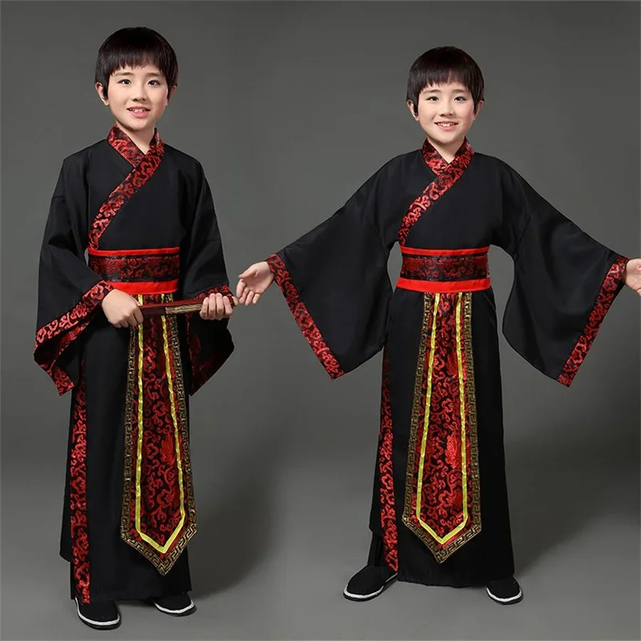 традиционные древнекитайские костюмы для народных танцев для мальчиков, классические детские костюмы для детей династии Тан, одежда hanfu, платье