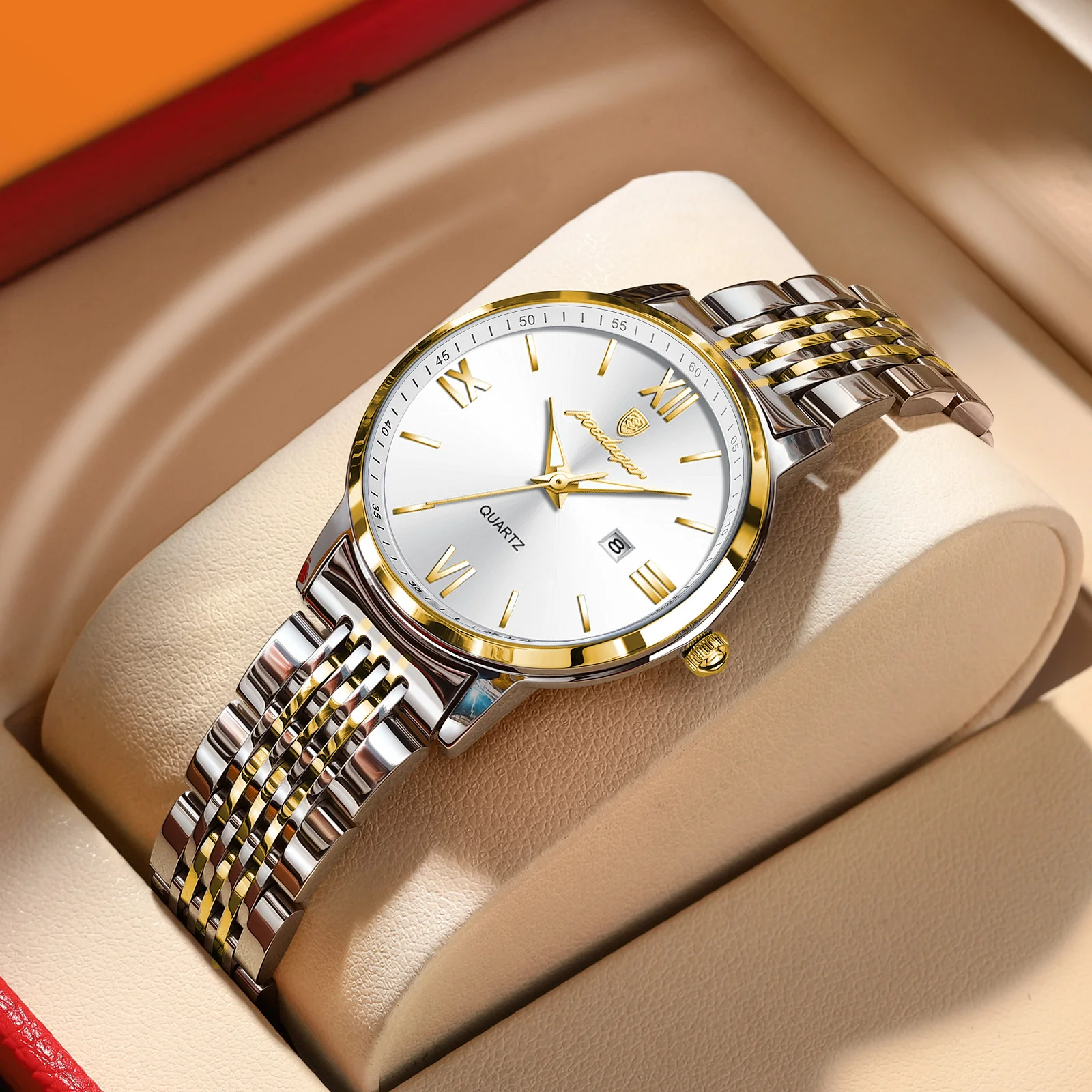 Роскошные Женские часы POEDAGAR, Высококачественные водонепроницаемые Женские часы со светящейся датой, Женские кварцевые часы из нержавеющей стали Reloj + Box