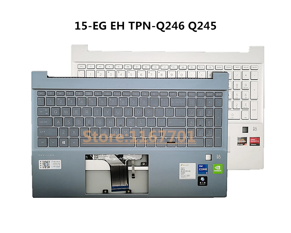 Крышка клавиатуры с подсветкой для ноутбука HP Pavilion 15-EG EH G7H TPN-Q246 Q245 M08910-001 M08912-001 M08918-001 M08920-001