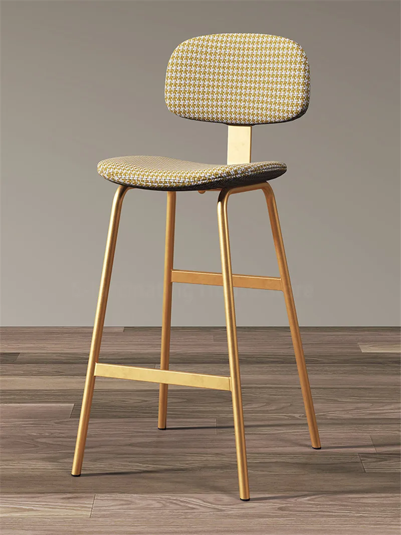 Скандинавские барные стулья для кухни, Кофейни, Табуреты с высокими ножками, Простые барные стулья из кованого железа, Высокие барные стулья спереди и сзади, Барный стул Z