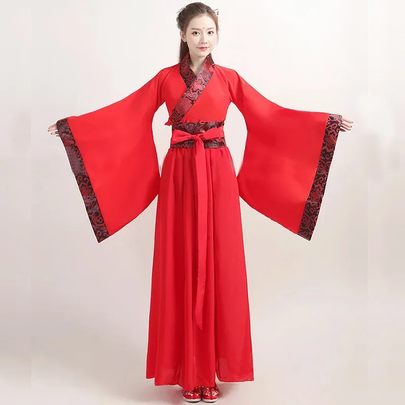 Женщины Ханфу Древние костюмы династии Тан Платье Ханфу Одежда для китайских народных танцев Одежда для фехтовальщиков Традиционный косплей Феи