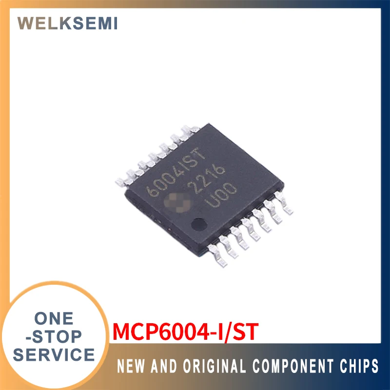 MCP6004-I /ST 14-Интегральные схемы TSSOP, операционные усилители, буферы, новые оригинальные микросхемы