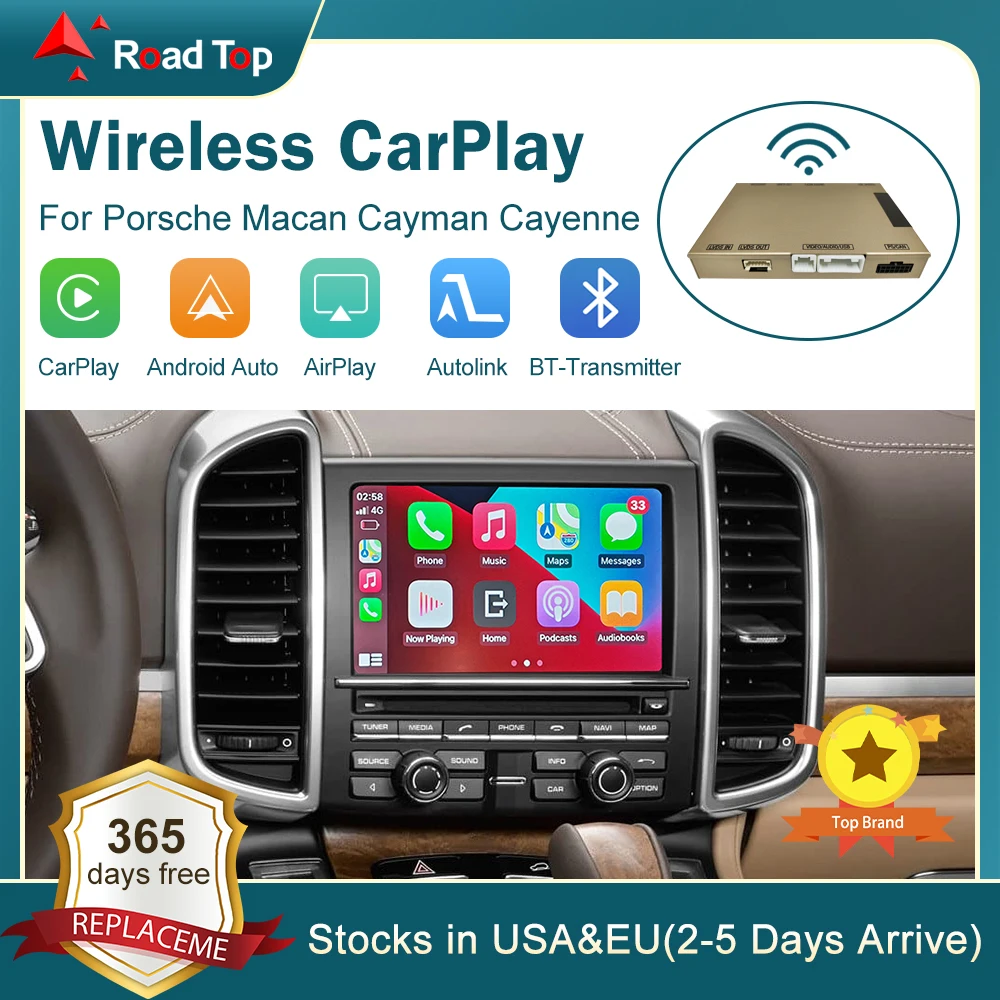 Беспроводной CarPlay для Porsche Macan Cayman Cayenne Panamera, функции Android Auto Mirror Link AirPlay Car Play