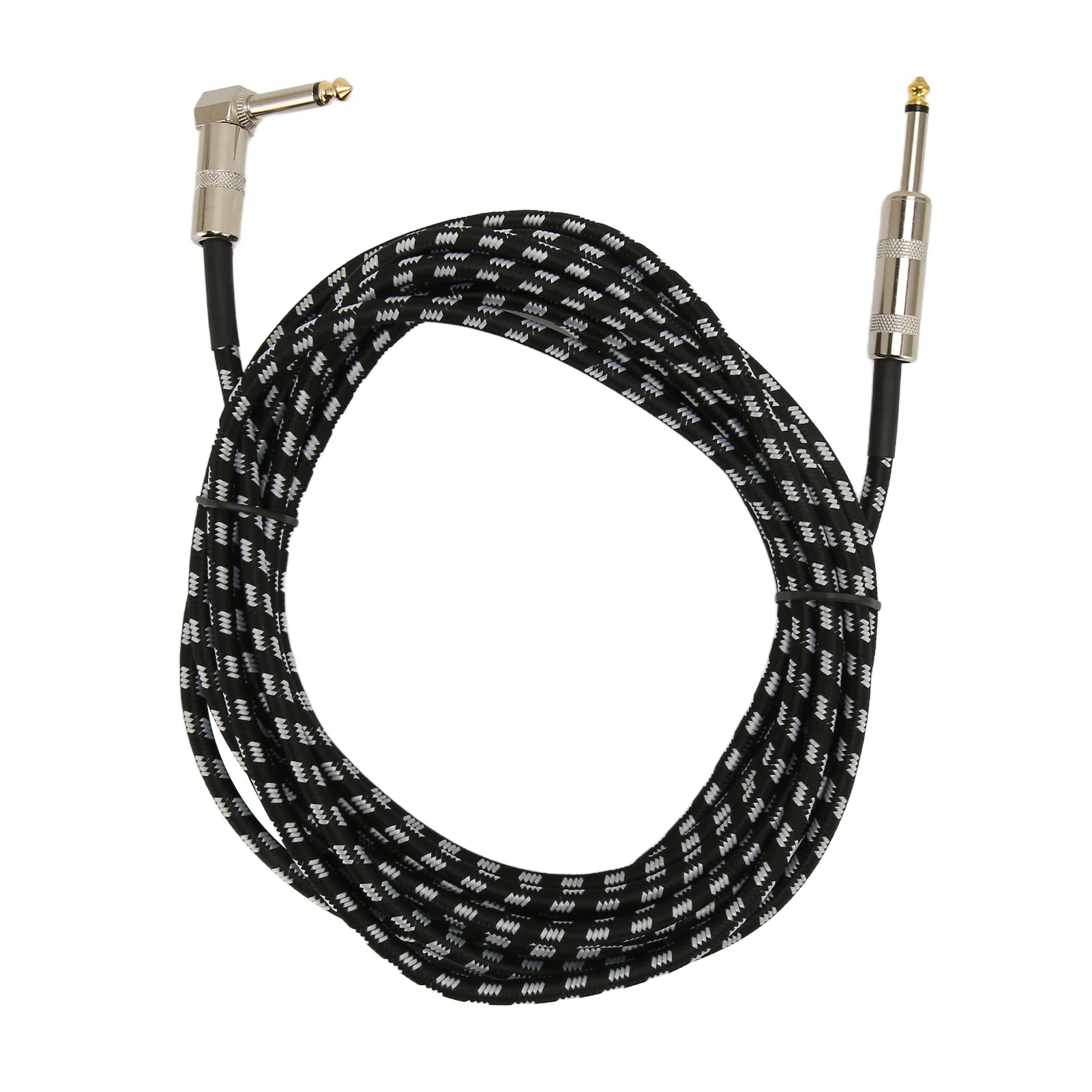 Гитарный кабель Легко подключается 6 м Отличная передача Прямой Прямоугольный Кабель для Электрогитары Ткань Прочная для замены