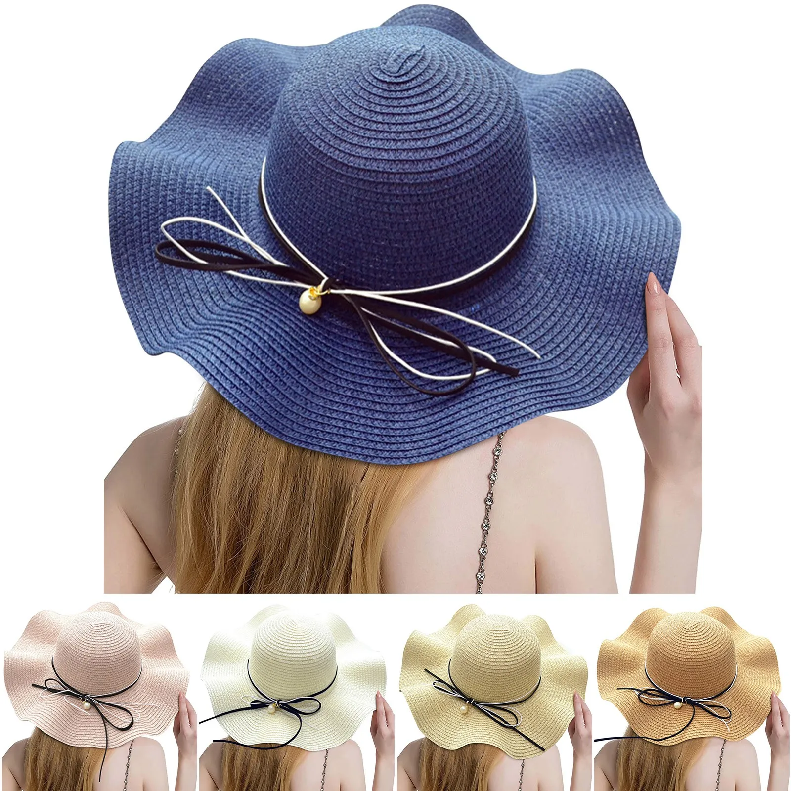 Женские летние путешествия, пляж, защита от ультрафиолета, широкополая соломенная шляпа с бантом, солнцезащитная кепка, защита от ультрафиолета, Широкополая соломенная шляпа с бантом, солнцезащитная кепка L2