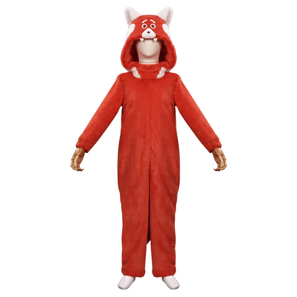 Дети Дети превращаются в косплей Красный Мэй Косплей костюм Комбинезон Пижамы Наряды Хэллоуин Карнавальный костюм