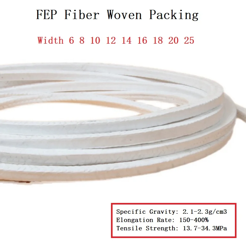 Упаковка из тканого волокна FEP, высокая термостойкость, устойчивость к кислотам, щелочам, Высокая смазка-1 метр