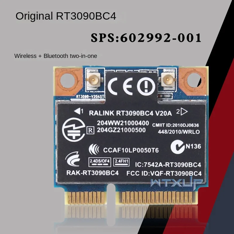 Оригинальная Беспроводная сетевая карта HP RT3090BC4 300M + Поддержка Bluetooth 3.0 MAC SPS: 602992-001