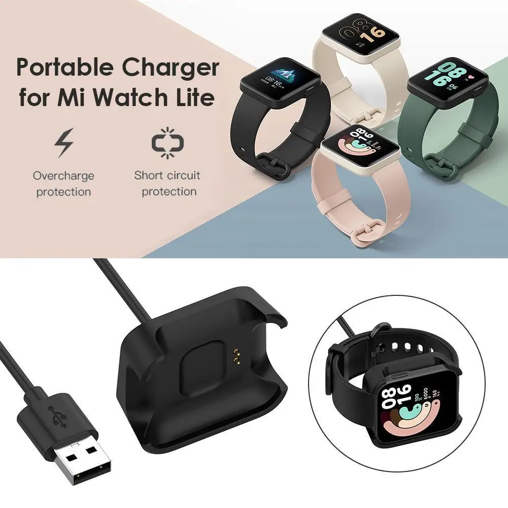 Зарядное устройство для Xiaomi Mi Watch Lite Redmi Watch USB-Кабель Для Зарядки Шнура Док-Станция для Смарт-Часов Блок Питания Адаптер Для Подставки