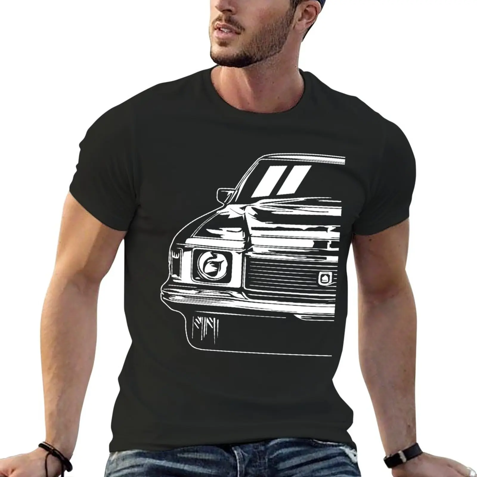 Новая классическая футболка 1975 года Sandman hj ute - Car Art, одежда в стиле хиппи, черная футболка, мужская футболка