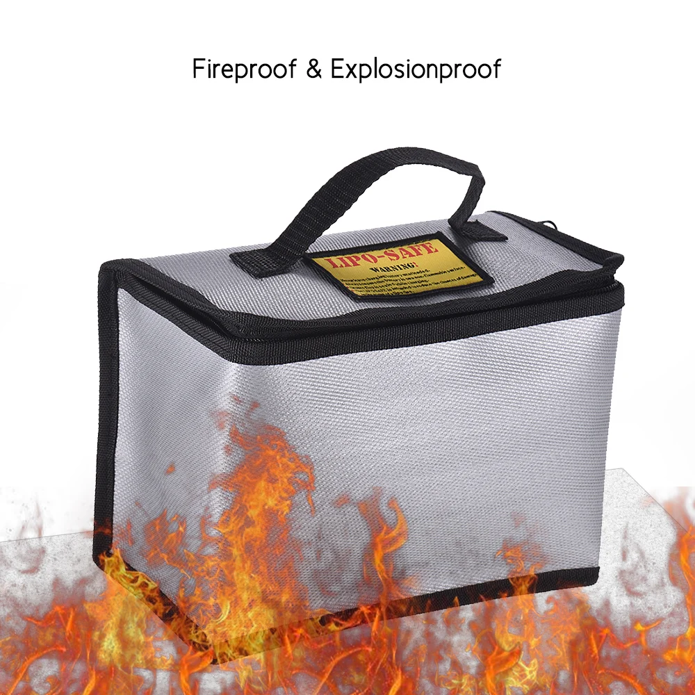 Огнестойкая взрывозащищенная сумка для хранения Lipo-аккумулятора, портативный термостойкий чехол для зарядки и хранения аккумулятора 215 * 115 * 155 мм