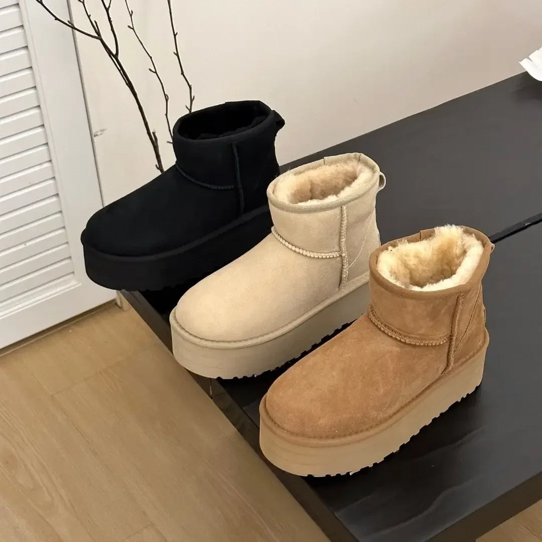 дизайнерская зимняя обувь 2023 года, зимние ботильоны на меху tasman, женские ботильоны tazz classic ultra mini, роскошный бренд, женские ботинки на высоком каблуке и платформе 5 см