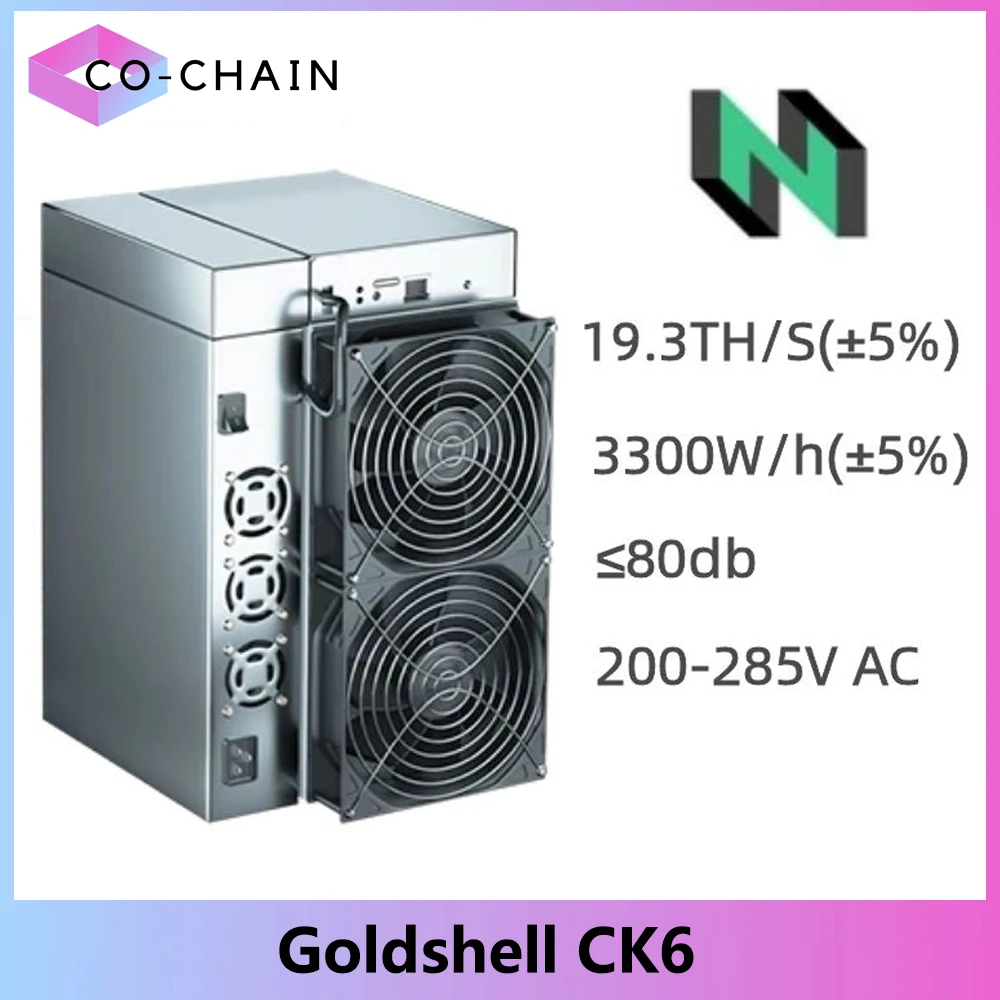 Используемый Goldshell CK6 Nervos Network 19,3 Ч / с, 3300 Вт, ASIC-майнер, суперкомпьютерный сервер CKB Miner, CKB майнинг лучше, чем CK LITE CK5