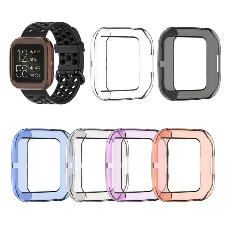 Ультратонкий мягкий защитный чехол из ТПУ, прозрачная защитная оболочка для смарт-часов Fitbit Versa 2, браслет, защитный чехол для экрана