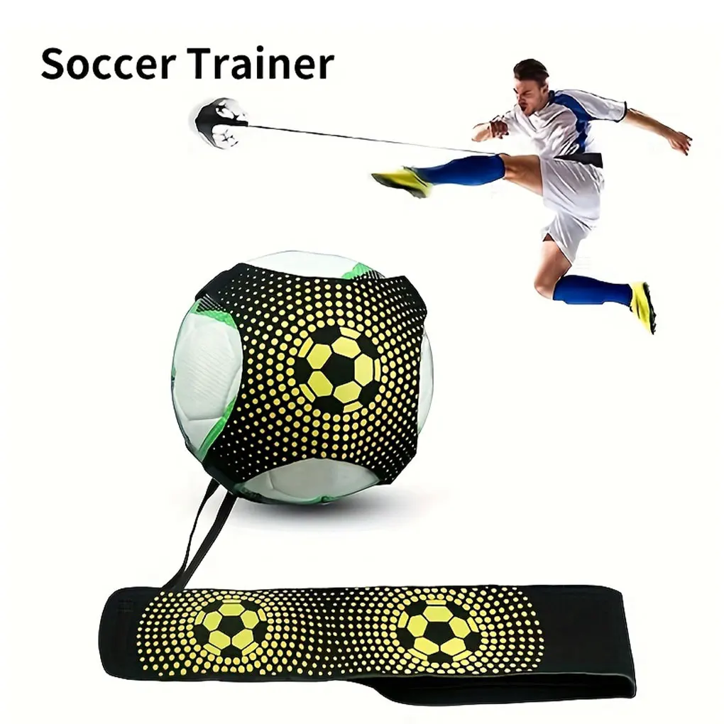 Черные футбольные тренировки на новый уровень С футбольным тренажерным оборудованием Пояс для тренировки футбольного мяча