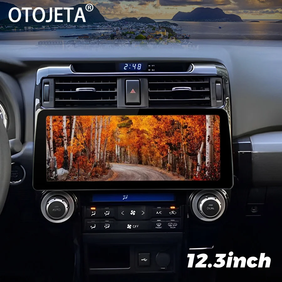 12,3-дюймовый Экран Радио Android 13 Автомобильный Видеоплеер Стерео Для Toyota 4Runner 2009-2019 GPS Мультимедийное Головное Устройство Carplay