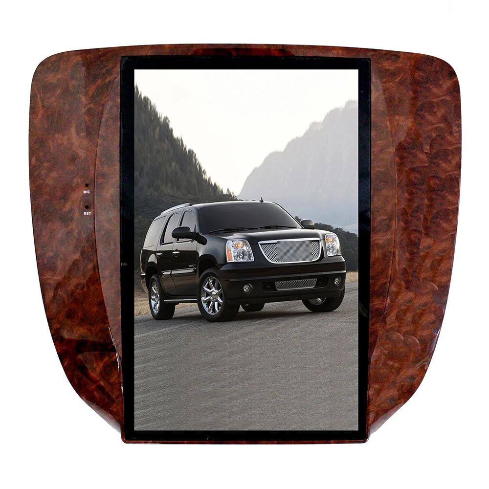 Экран в стиле Tesla Android 9.0 Автомобильная GPS-навигация для GMC Yukon/ Chevrolet Tahoe/Шевроле 2007-2030 Автомагнитола серебристого цвета
