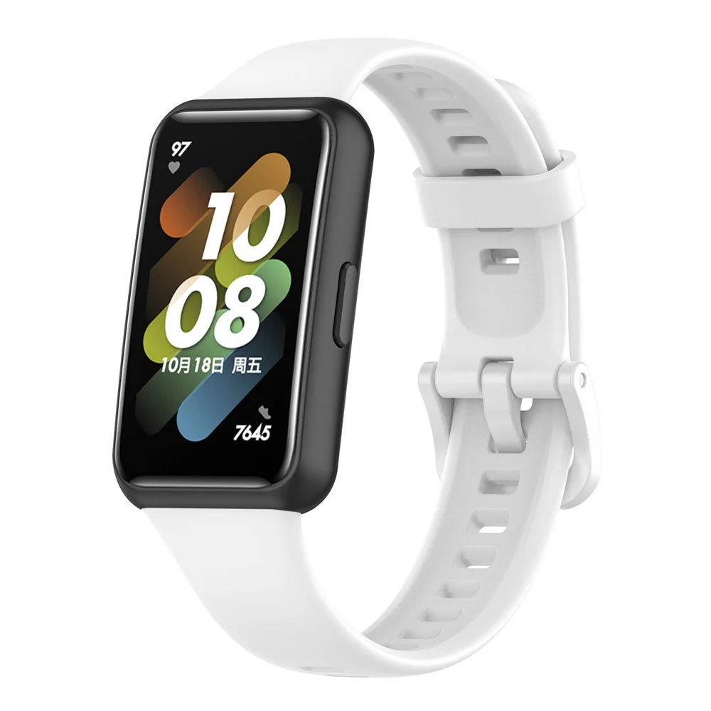 Смарт-часы Ремешок для Huawei Bracelet 7 Ремешок Материал TPE Huawei Wristband Smart Sports Bracelet 7 Сменный ремешок