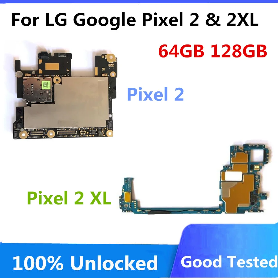 Полностью разблокированная Материнская плата LG Google Pixel 2/Pixel 2 XL Оригинальная Логическая плата для LG Google Pixel 2/2XL Материнская плата 64 гб 128 гб