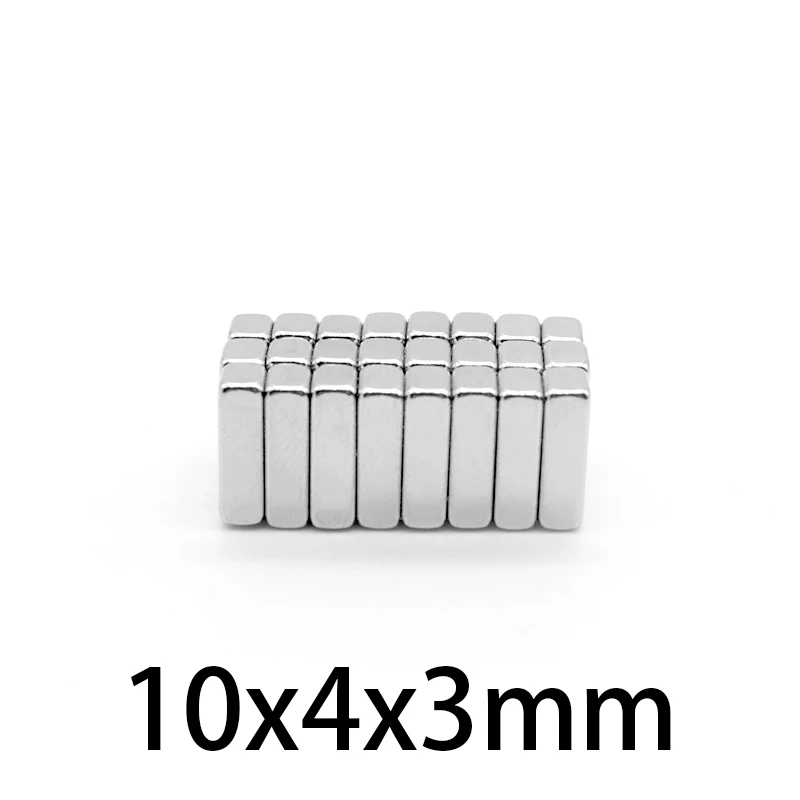 10x4x3 мм Редкоземельный магнит Сильный N35 10 мм x 4 мм x 3 мм Блоковые магниты 10*4*3 мм Постоянный Неодимовый магнит лист 10*4*3