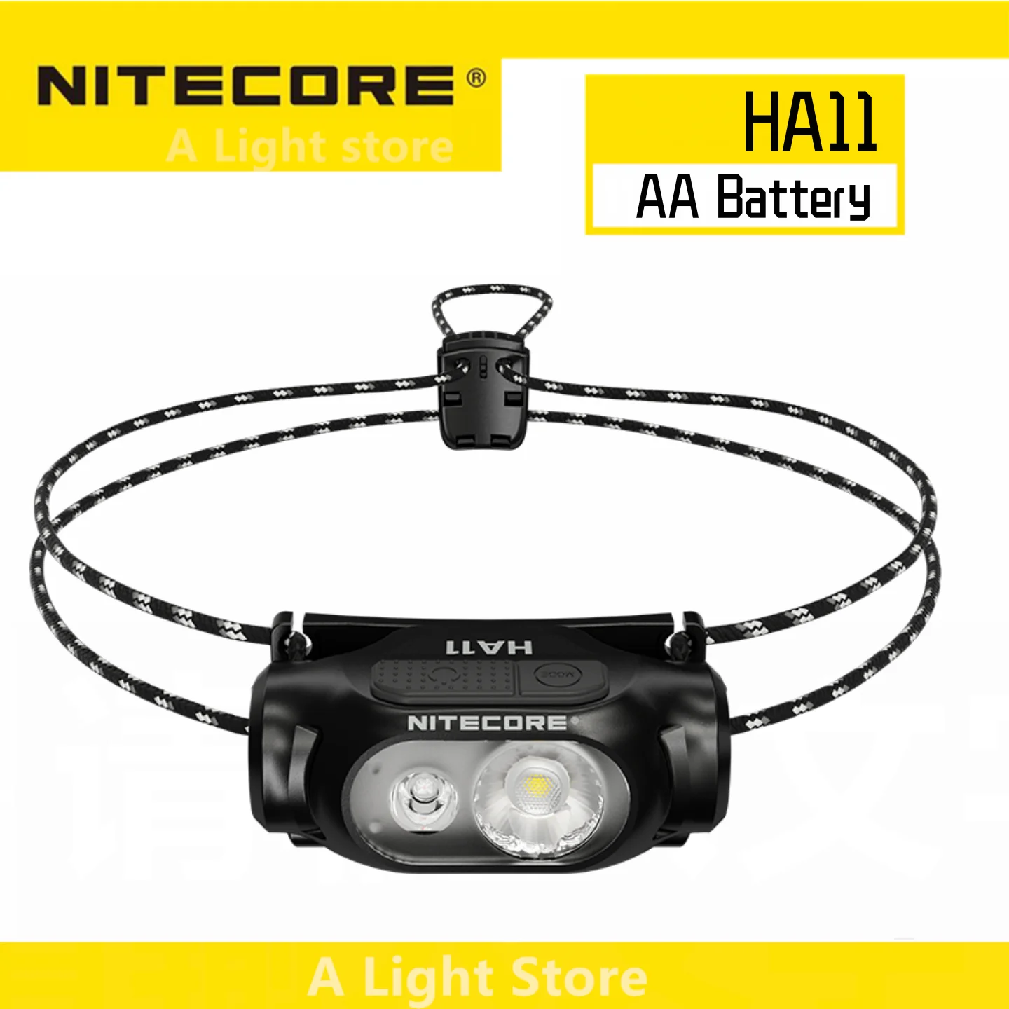 Налобный фонарь NITECORE HA11 с батареей типа АА, водонепроницаемый головной фонарь для кемпинга, головной фонарь для рыбалки, Ходовая фара, фонарь для кемпинга