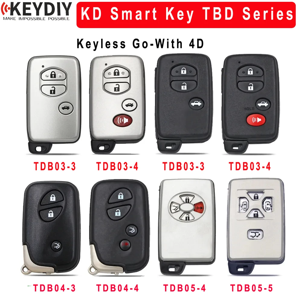 KEYDIY KD 4D Smart Key Универсальный Пульт Дистанционного управления TDB03 TDB04 TDB05 для Toyota Lexus FCC: 0140 3370 5290 0500 6601 0111 F433 A433 6221