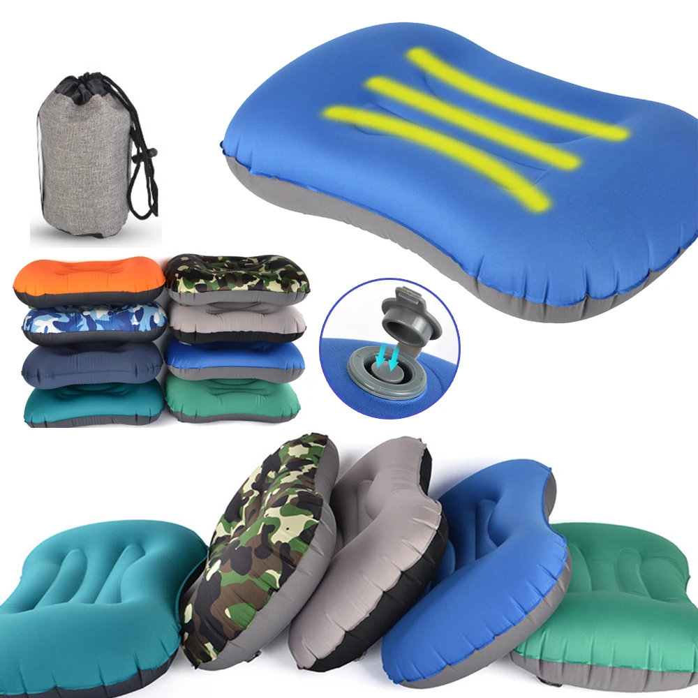 Надувная подушка для путешествий, Портативная воздушная подушка для кемпинга на открытом воздухе, подушка для шеи, талии, Подушка для путешествий, Автомобиль, самолет, Подголовник, подушки