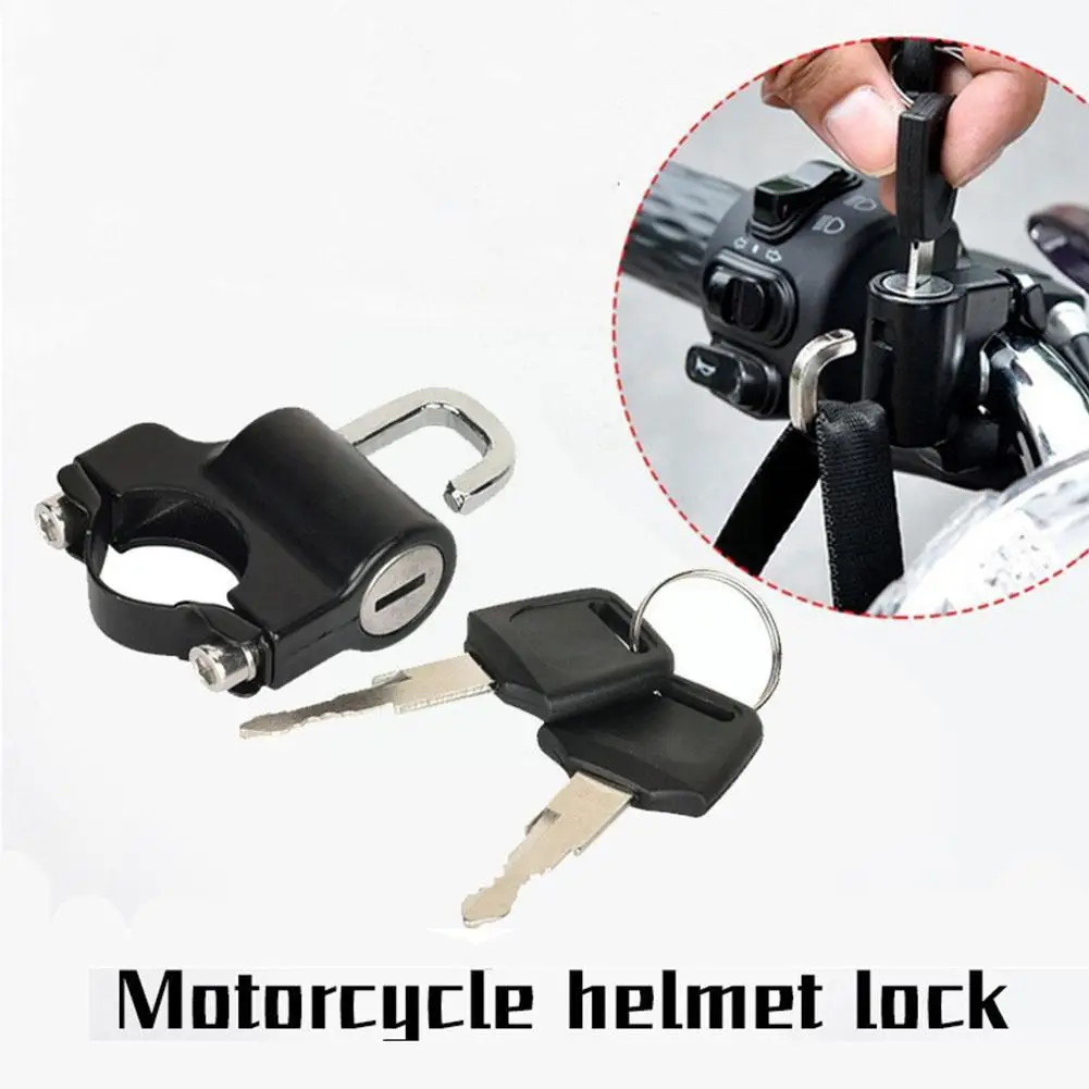 Универсальный многофункциональный замок для мотоциклетного шлема, противоугонный замок для мотоциклетного защитного шлема, Металлический Черный шлем для Aprilia motor