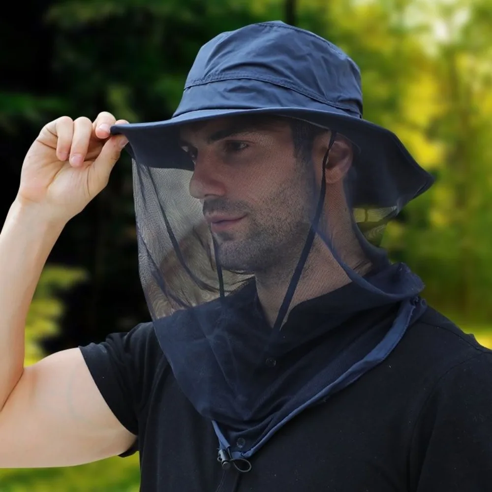 Анти москитная Рыбалка Солнце шапка мужская дышащая УФ-защита шляпа рыбака многофункциональные быстросохнущие рыболовные кепки для мужчин
