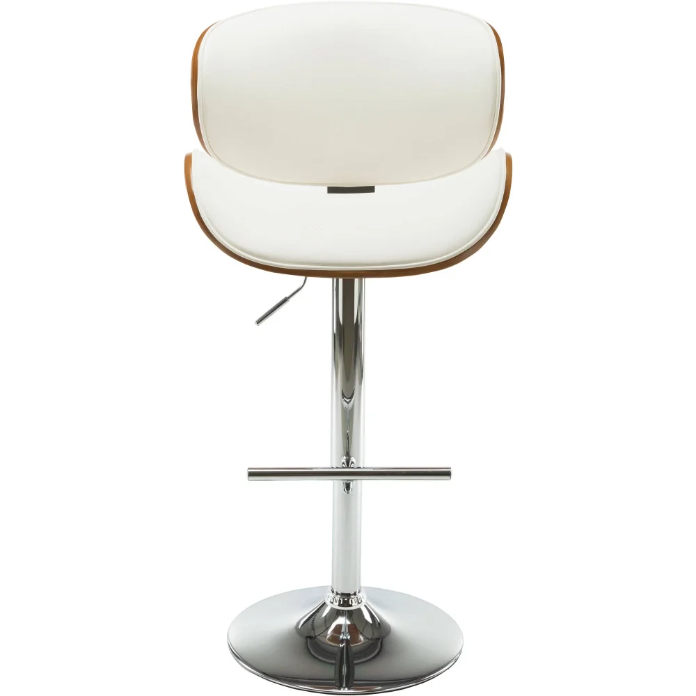 Современный изогнутый каркасный вращающийся металлический стул для бара из искусственной кожи с регулируемой высотой, 24 