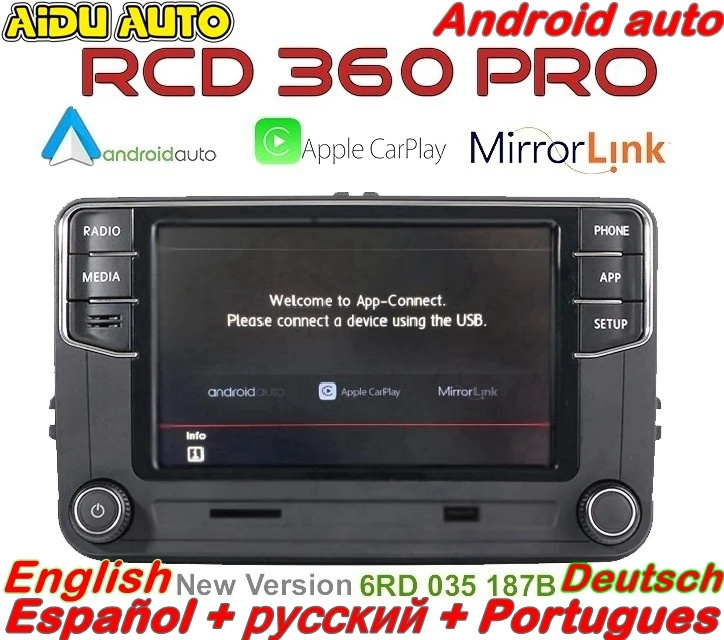 Android Auto Carplay RCD360 PRO NONAME RCD330P RCD340P 187B Радио Для VW Golf 5 6 Jetta MK5 MK6 Tiguan Passat B6 B7 CC Polo 6R
